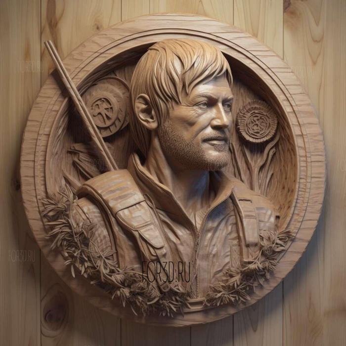 Daryl Dixon 2 stl model for CNC